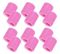 12 Pack Sweatbands Sports Wristband Cotton Sweat Band for Men and Women, Good for Tennis, Basketball, Running, Gym, Working Out (Pink)