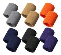 12 Pack Sweatbands Sports Wristband Cotton Sweat Band for Men and Women, Good for Tennis, Basketball, Running, Gym, Working Out (Color Set 3)