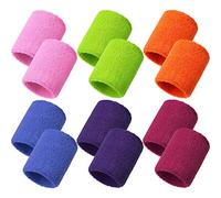 12 Pack Sweatbands Sports Wristband Sweat Band for Men and Women, Good for Tennis, Basketball, Running, Gym, Working Out (Multicolor)