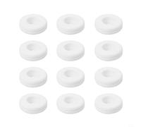 12 Pack Tennis Vibration Dampeners, Silicone Shock Absorbers for Tennis and Squash Rackets, Easy Installation, Multiple Colors(White)