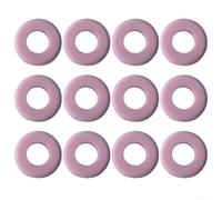 12 Pack Tennis Vibration Dampeners, Silicone Shock Absorbers for Tennis and Squash Rackets, Easy Installation, Multiple Colors(Pink)