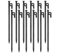 12 Pack Tent Stakes Heavy Duty Metal Tent Pegs for Camping Steel Tent Stakes 12 inch Unbreakable and Inflexible