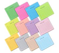 12 Pack to Do List Sticky Notes, Self-Stick Notes with Line, Adhesive Memo Sticky Notes, Notepad Bulk, Home Office School Planner Reminder Supplies 3x3.5 Inch
