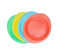 12 Pack Toddler Plates - Reusable BPA-Free Plastic Plates for Babies & Kids, 22cm Dishwasher & Microwave Safe, Mixed Colours