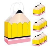 12 Pack Torn a School Goodie Bags - Candy Gift Sagni | Notebook Computer Theme Classroom Party Decorations Supplies, Small Favor Bags for Students Boys Ragaz