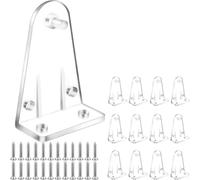 12 Pack Transparent Blinds Placement Hooks Plastic Curtain Hold Down Brackets for Various Window Treatments Clear Design Modern Minimalist Home Improvement