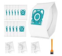12 Pack TU Vacuum Dust Bags Compatible with Miele Pure TU Hoover Bag for Guard L1/S1 Junior Silence Allergy Flex AllFloor Parquet Cat Dog Comfort Series with 3 Set Exhaust & Motor Protection Filters