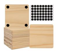 12 Pack Unfinished Wood Coasters, 4 Inch Square Blank Wooden Coasters Crafts Coasters for DIY Architectural Models Drawing Painting Wood Engraving Laser Scroll Sawing