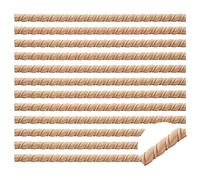 12-Pack Unfinished Wood Wave Trim - Easy To Paint, Cute Decorative Molding DIY Craft For Furniture Frame, Mirror Edge, Wall, Door, Closet, Dresser, Shel(Size:0.7 × 0.35 × 15.74in (1.8 × 0.9 × 40cm))