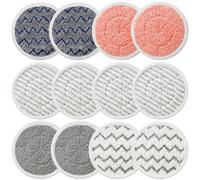 12 Pack Upgraded S7001 Pads Replacement Steam Mop Pads for Shark S7001 S8201 S7000 S8001 S7201 S7000AMZ S7001TGT Series Steam Mop Pads,Steam&Scrub All-in-One Scrubbing Mop Pads,Part Model #:XKITP7000