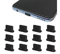 12 Pack USB C Dust Plugs - Universal Type-C Port Protectors for iPhone 15, Samsung Galaxy S21/S22/Ultra, Huawei Mate 30 & More - Anti-Dust & Debris Cover - Secure Snug Fit for All USB-C Smartphones