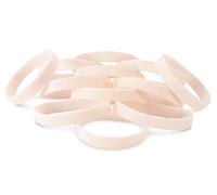 12 Pack UV Solar Reactive Silicone Wristbands Change Color in The Sun Wrist Band Rubber Bracelet Customize (White - Glow Purple)
