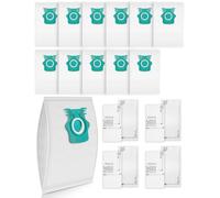 12 Pack Vacuum Bags Compatible with Miele Pure TU & Guard L1 M1 S1 | Replacement Dust Bags for Miele S1 Junior, Flex, Silence, AllFloor, Parquet, Cat & Dog Series, Includes 4 Exhaust Filters