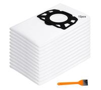 12 Pack Vacuum Cleaner Bags for Karcher WD4 WD5 WD6 WD5P WD6P MV4 MV5 MV6, KFI 487 357 Large Dust Bags, SE 4002 Replace Part:2.863-314.0 Wet and Dry Vacuum Cleaners Bags for Karcher