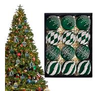 12 Pack Velvet Christmas Baubles Snow Effect Decorative Baubles for Christmas Decoration | Party Supplies for Home Kitchen Interior Wall Fireplace Living Room Window Garden Door
