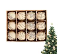 12 Pack Velvet Christmas Baubles, Velvet Balls Christmas Ornaments 2024, Christmas Tree Velvet Baubles Christmas Decoration, Hanging Flocked Ball For Christmas Holiday Wedding Decor