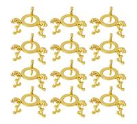12 Pack Vintage Silver for Crystal Ball 12 Pack pcs Metal Glass Vintage Suitable for Office and Home These Stands Require no Assembly (Gold)