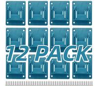 12 PACK Wall Mount Tool Holder for Makita 18V 14.4V Drill Tools & Power Multitool, Machine Holder Tool Storage, Hanger for Drill Tools with Screws (Blue)