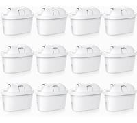 12 Pack Water Filter Cartridges Compatible with Brita Maxtra, Maxtr for Marella, Style, Elemaris Jugs, 5-Stage Filtration Removes Chlorine, Odor, Metals, BPA-Free, Great for Coffee & Cooking