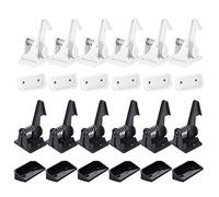 12 Pack White and Black Child Cabinet Locks, SACONELL Baby Proofing Safety Invisible Drawer Latches, Strong Adhesive Easy Install, Kids Proofing Lock for Cupboards,Kitchen,Drawers,Dresser Doors,Closet