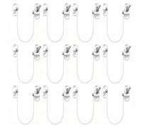 12 Pack Window Restrictors, 7.3 Inch Steel Cable Locks with Keys, White Safety Limit Locks for UPVC, Wood & Aluminum Frames, Reliable Home Pet Protection