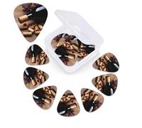 12 Pack Wine Bottle Corks Grapes Guitar Picks with Organizer Storage Box, 3 Different Thickness Celluloid Guitar Pick Abstract Art Pics Plectrum for Acoustic Electric Guitar, Ukulele, Bass