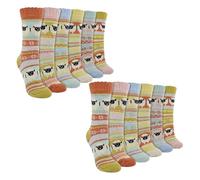 12 Pack Womens Alpaca Wool Socks | Sock Snob | Novelty Socks with Sheep Pattern for Wellies (4-8, Multicoloured)