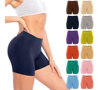 12-Pack Women's Cotton-Spandex Mini Bike Short Boxer Briefs by Sexy Basics, 12 Pack- Popping Solids, 4XL Plus