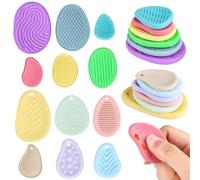 12 Pack Worry Stones for Kids, Silicone, with Hanging Hole