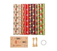 12 Pack Wrapping Paper Sheets,for Christmas Birthday Party Wrapping Paper Set Gift Wrap Papers