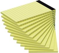 12 Pack Yellow Note Pads A7 Small Writing Paper, Mini Notepads A7 Pocket Note Pad, Memo Pads Lined Paper for Grocery List Shopping List, Perforated Yellow Writing Pads, Scratch Pads, 30 Sheet/Note Pad