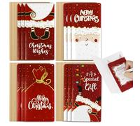 12 Packs Christmas Money Wallets for Cash Gifts Christmas Greeting Cards with Envelopes Xmas Cards Holder for Family Friends Kids Christmas Party Favors