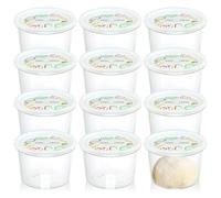12 Packs Clear Pizza Dough Proofing Box, Stackable Round Dough Proofing Container Small Dough Proofing Storage Organizer with Lid Pizza Making Accessories for Family Size Dough 1100ML