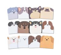 12 Packs Dog Sticky Notes Set Cute Sticky Notes for School Office Home Lovely Cute Sticky Notes 240 Sheets Memo Pads Dog Lover Gifts School Stationery Supplies Party Bag Fillers