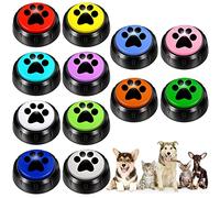 12 Packs Dog Talking Button Set for Communication Recordable Buttons Cat Sound Buttons 30 Seconds Voice Recording Buttons Pet Speech Training Buzzers for Dogs Cats Training Office Home Game Tools
