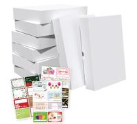 12 Packs Extra Large Gift Box Bulk with All-Occasions Stickers, 17x13x4 Inch Premium White Gift Boxes with Lids for Presents, T-shirt, Robe, Sweater Cardboard Boxes for Christmas, Birthday - Cajas