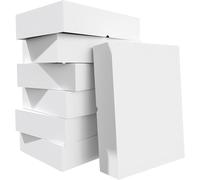 12 Packs Extra Large Gift Boxes with Lids for Presents, 17x11x4 Inch White Clothing Boxes for Wrapping Gifts, Blanket, Robes, Shirts, Sweater, XL Cardboard White Boxes Bulk for Christmas, Birthday -