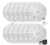 12 Packs Filter Cat Fountain for Philips PAW3210/02 Cat Fountain, Triple Filter Systems Activated Carbon Replacement Filter for Clean and Fresh Drinking Water for Cats and Kittens