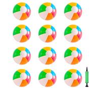 12 Packs Granny Pants Game Ball,Mini Inflatable Beach Ball,6 Inch/17CM Colorful Inflatable Globe for Kids Teenagers,Beach Pool Party Toys,Party Bag Fillers,for Swimming Pool,Outdoors,Indoors