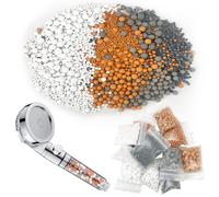 12 Packs Mineral Balls Negative Ion, Replacement Bio-Active Stone, Tourmaline Balls Showerhead Filter, Shower Head Beads, pH Balance Mineral Balls for Showerhead Filters for Revitalized Skin and Hair