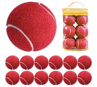 12 Packs Pressure Training Tennis Balls Natural Rubber for Consistent Bounce Reduced Shock Blank Autographing or Display Ideal Practice Matching