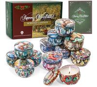12 Packs Scented Candles, Christmas Scented Candle Gifts for Women, Long Burning 240Hours Aromatherapy Soy Candle Set for Stress Relief, Christmas Gifts for Mom, Wife, Grandma, Girlfriend