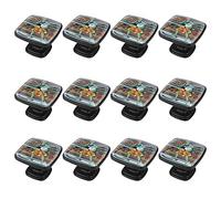 12 Packs Square Handle Knobs Exotic Woman Playing Djembe