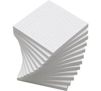 (12 Pad) Dotted Sticky Notes, 3x3 Inch, Dot Grid Self-Stick Notes, Easy to Post for School, Office, Notebook, White Color Pads/Pack