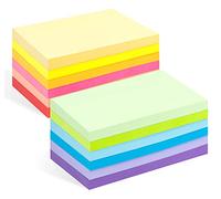 12 Pads Large Sticky Notes,76 x 127mm (3x5 inch) Recyclable Sticky Notes, 1200 Sheets Self-Stick Notes, 100 Sheets/Pads Super Adhesive Notes, Coloured Notepads for Home, Office, Notebook
