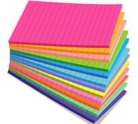 12 Pads Lined Sticky Notes 4x6 Inch, Bright Ruled Stickies Colorful Super Sticking Power Memo Pads, 30 Sheets per Pad (360 Total), Super Sticky & Strong Adhesive for Notes, Planning, Office, School