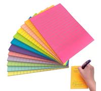 12 Pads Lined Sticky Notes for Post, 10 x 15 cm Large Self-Stick Note Pads it, Bright Ruled Stickies 50 Sheets/Pad 600 Sheets for Holiday Shop, Teacher Appreciation Xmas Gift School and Home
