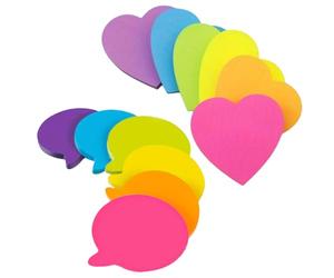 12 Pads Stick Notes, 360 Sheet Heart Talk Message Stick Colorful Sticky Notes, Colorful Cute Sticky Notes