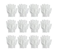 12 Pair Gloves with Rubber Dots Single Sided PVC Dotted Working Gloves Polyester and Cotton Work Gloves with Grip Dots Anti-Puncture Gloves