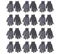 12 Pair Gloves with Rubber Dots Single Sided PVC Dotted Working Gloves Polyester and Cotton Work Gloves with Grip Dots Anti-Puncture Gloves